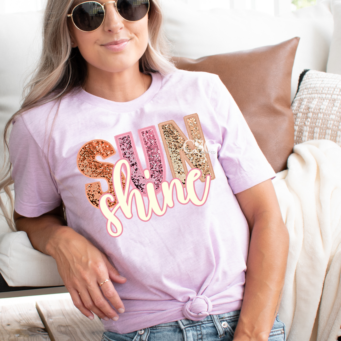 SUN Shine-Faux Sequins/Embroidery