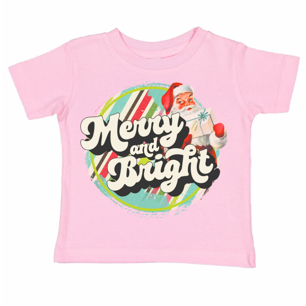 Retro Circle Merry and Bright- KIDS